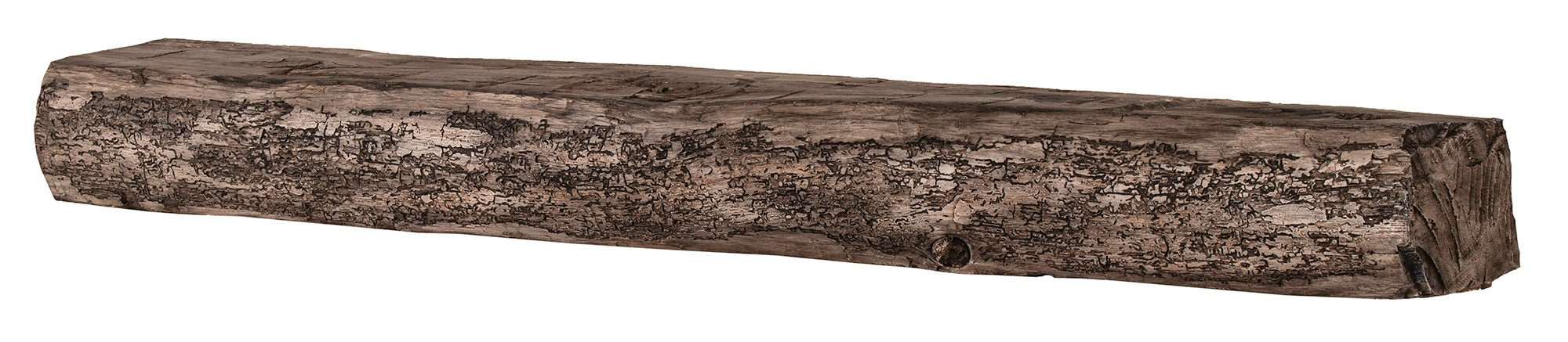 Cumberland Live Edge Non-Combustible Mantel Shelf RIVER ROCK Finish - ExceptionalFire