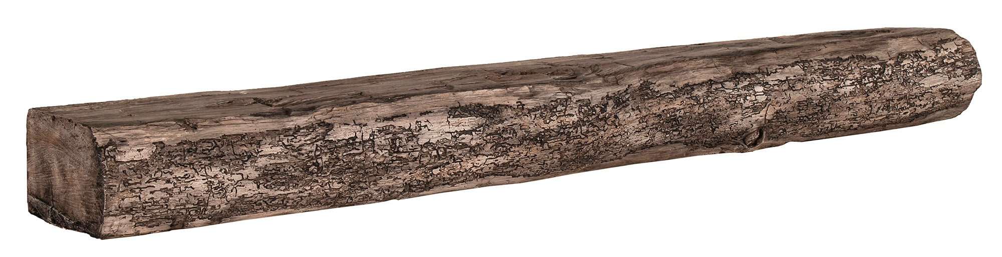 Cumberland Live Edge Non-Combustible Mantel Shelf RIVER ROCK Finish - ExceptionalFire
