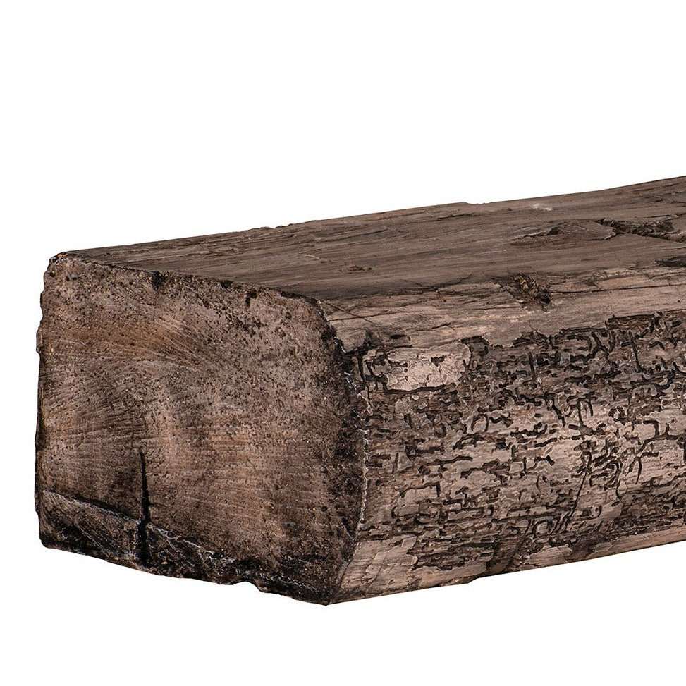 Cumberland Live Edge Non-Combustible Mantel Shelf RIVER ROCK Finish - ExceptionalFire