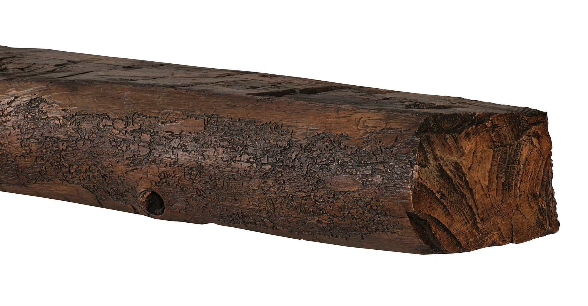 Cumberland Live Edge Non-Combustible Mantel Shelf TOASTED RYE Finish - ExceptionalFire
