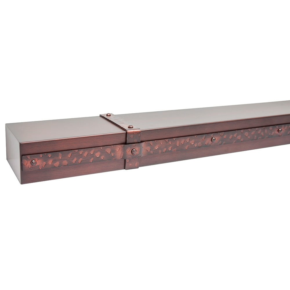 Custom Aged Iron Floating Mantel Shelf | Stoll Industries