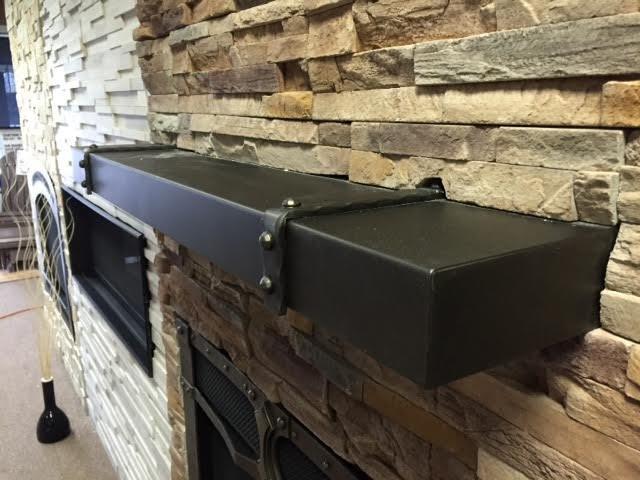 Custom Blacksmith Metal Floating Mantel Shelf | Stoll Industries