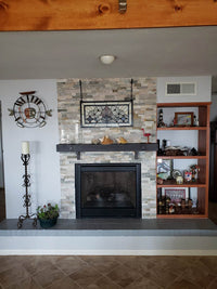 Custom Blacksmith Metal Floating Mantel Shelf Non-Combustible | Stoll Industries