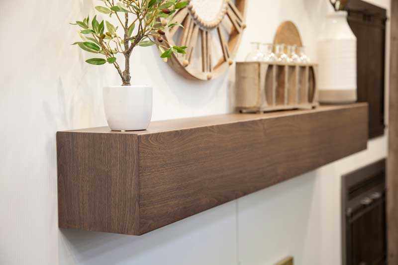 Custom Metal Floating Mantel Shelf: Non-Combustible, 25+ Finishes, Any Size - Stoll Industries - ExceptionalFire