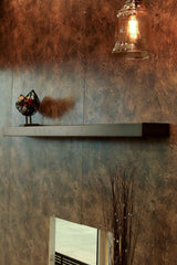 Custom Metal Floating Mantel Shelf: Non-Combustible, 25+ Finishes, Any Size - Stoll Industries - ExceptionalFire