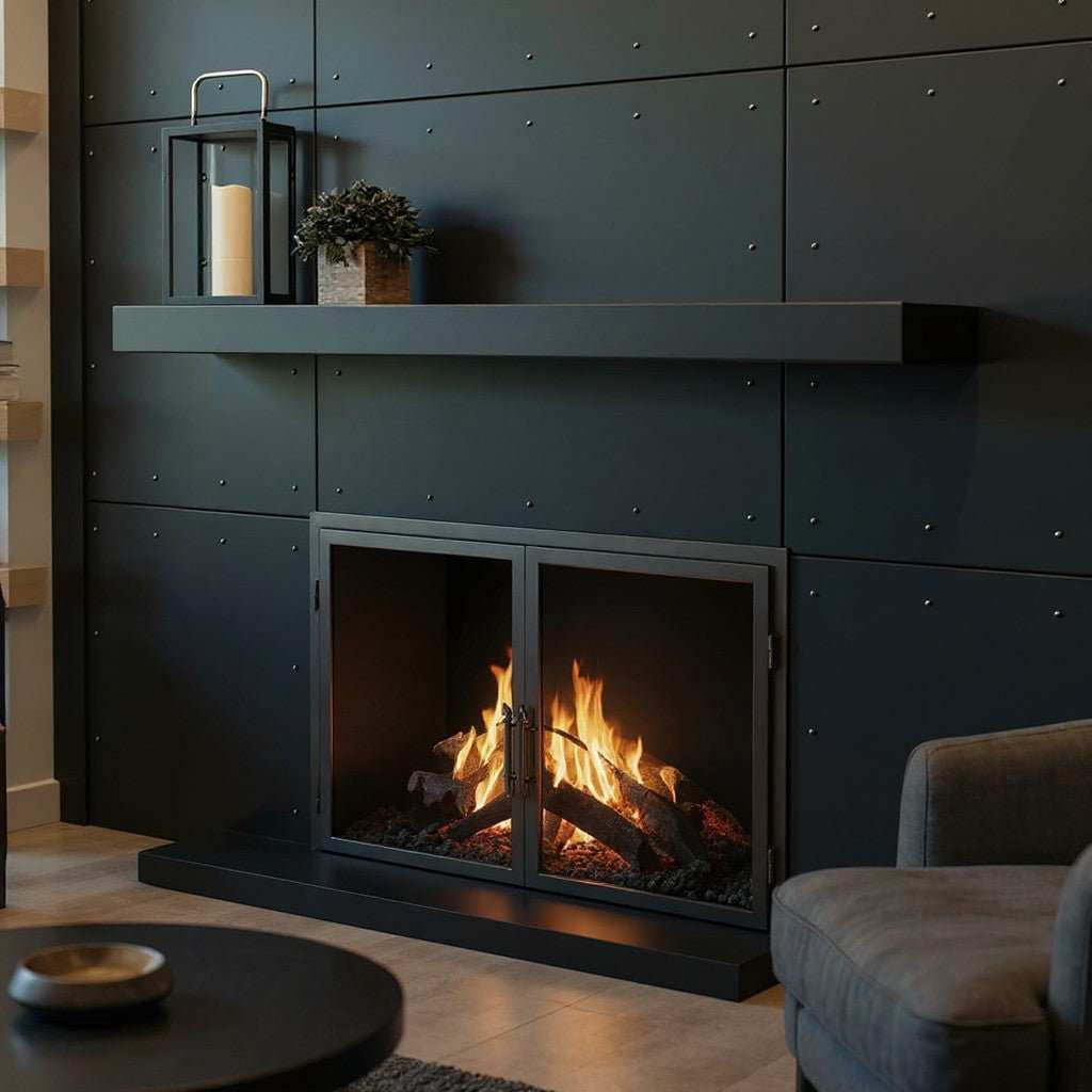 Custom Metal Floating Mantel Shelf: Non-Combustible, 25+ Finishes, Any Size - Design Specialties - ExceptionalFire