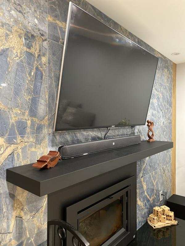 Custom Metal Floating Mantel Shelf: Non-Combustible, 25+ Finishes, Any Size - Design Specialties - ExceptionalFire