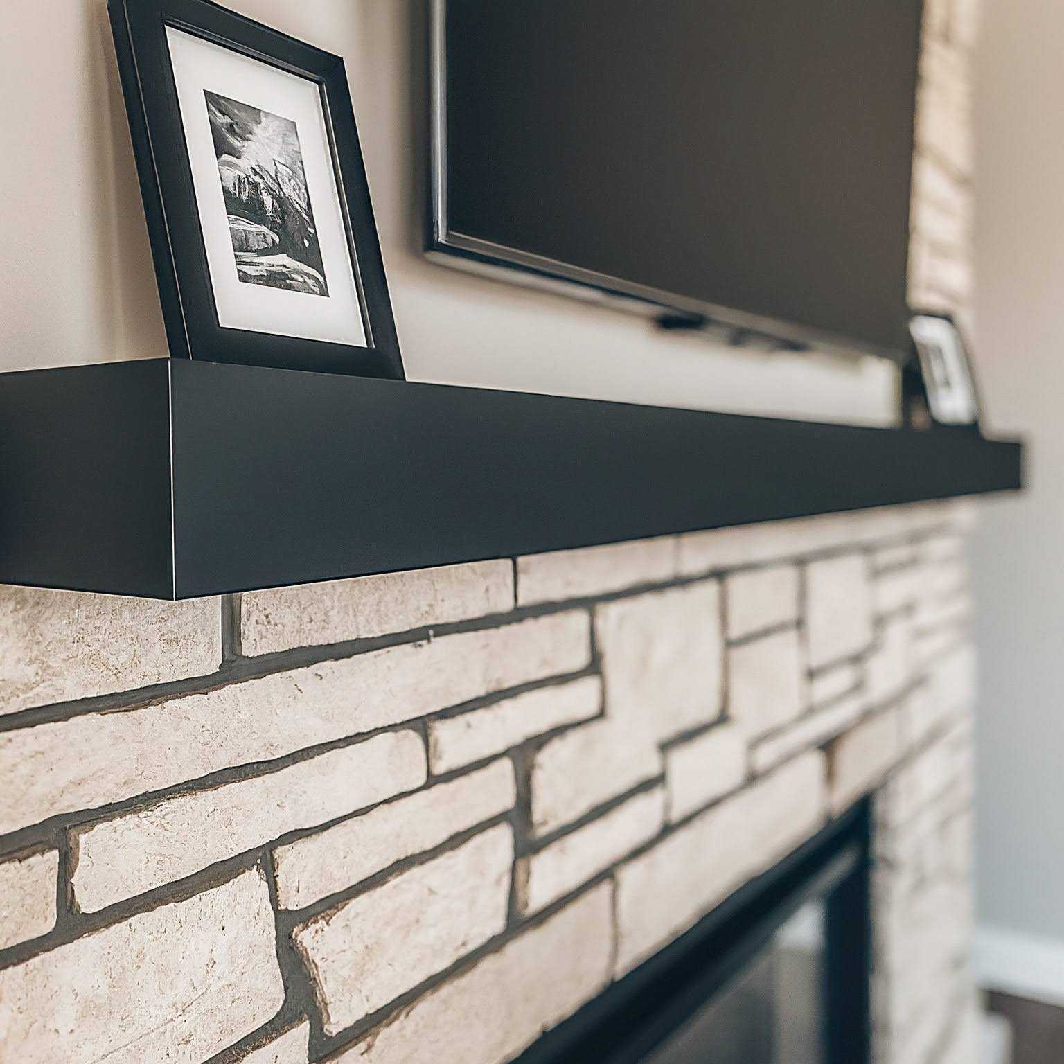 Custom Metal Floating Mantel Shelf: Non-Combustible, 25+ Finishes, Any Size - Design Specialties - ExceptionalFire