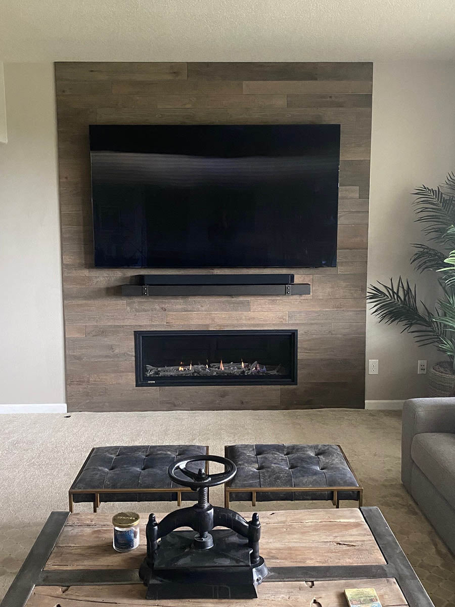 Custom Old World Metal Floating Mantel Shelf | Stoll Industries