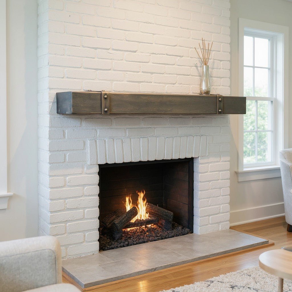 Custom Old World Metal Floating Mantel Shelf | Stoll Industries