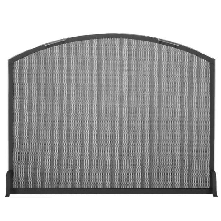 Custom Steel Arch Free Standing Fireplace Screen - Carolina - ExceptionalFire