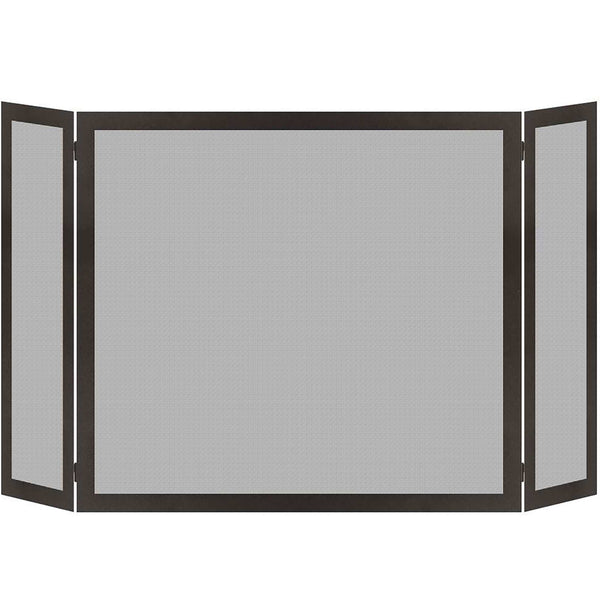Tri-Fold Carolina Screen / Center Panel - 41"W x 34"H / Side Panels 6" W x 34" H / Solar Bronze / Glass Instead of Mesh