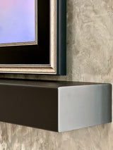 Non-Combustible Metal Fireplace Mantel Shelf | Custom Floating Mantel, Black