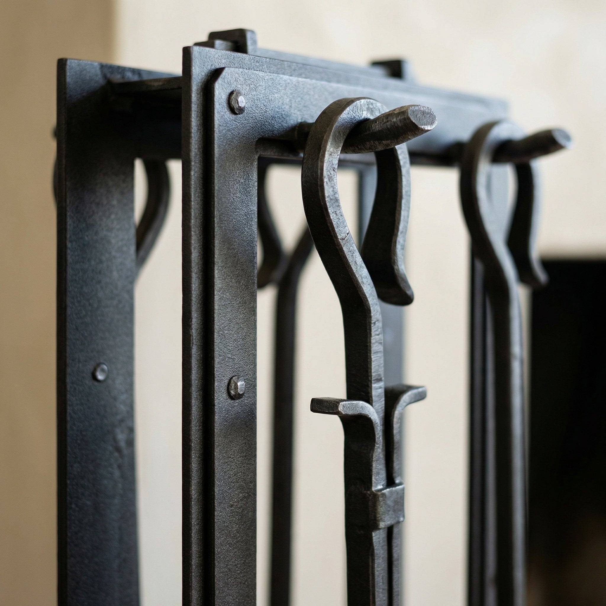 Fireplace Tool Set by Design Specialties Blackrock – 3/16” Laser-Cut Steel, 21 Finish Colors