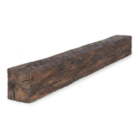 Tobacco Barn mantel shelf with Maduro finish featuring authentic barn timber texture and rich dark mahogany color