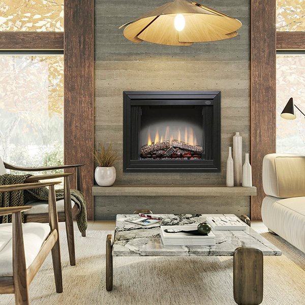 Dimplex BF Standard Built-In Electric Firebox 39" with realistic flame effect and built-in heater