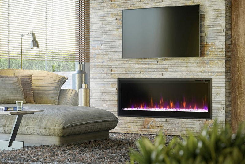 Dimplex Multi-Fire Slim 50" Smart Recessed / Wall Mount Linear Electric Fireplace - Model PLF5014-XS - ExceptionalFire