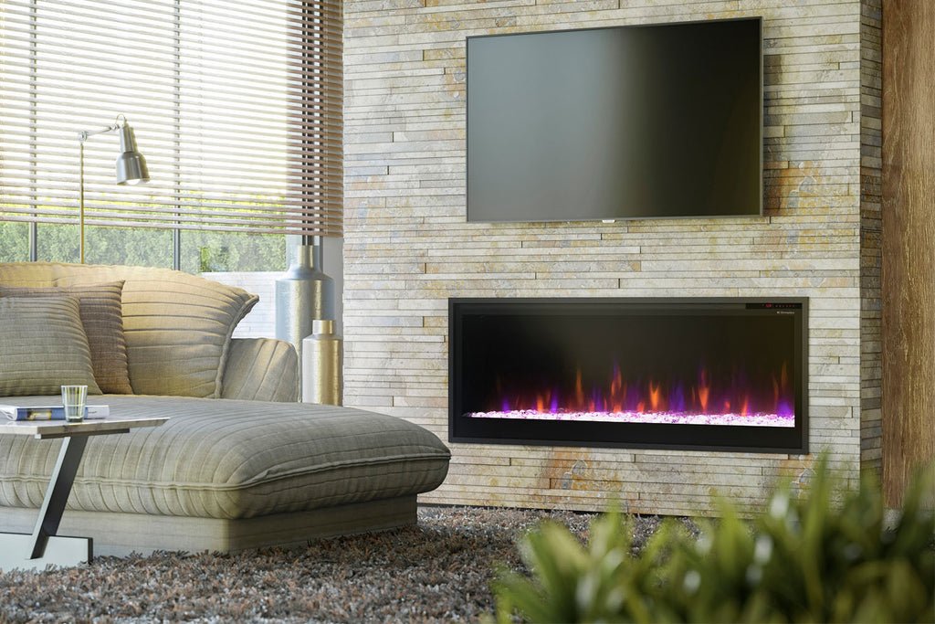 Dimplex Multi-Fire Slim 50" Smart Recessed / Wall Mount Linear Electric Fireplace - Model PLF5014-XS - ExceptionalFire