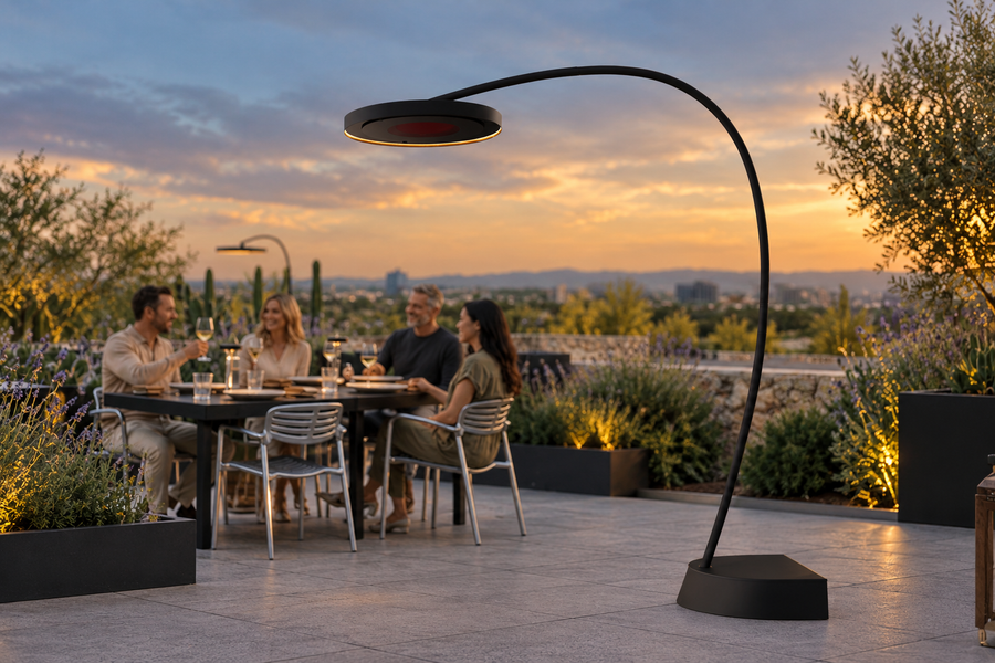 Bromic Eclipse Smart-Heat Portable 2900W Electric Patio Heater with Light & Dimmer