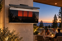 AI-generated outdoor design inspiration featuring Platinum Gas 300 with three burner panels. Confirm selected model dimensions and finish.