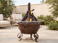Round Mill Natural Gas Fire Pit - 36" — outdoor setting
