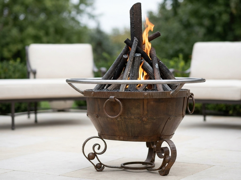 Round Mill Natural Gas Fire Pit - 36" — alternate view