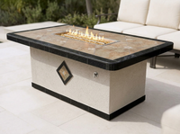 OPT-3660 Natural Stone Gas Fire Pit Table - 36" x 60" - NG — alternate view