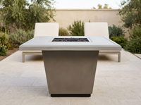 Cosmopolitan 36" Square Concrete Fire Pit Table | AFD — alternate view