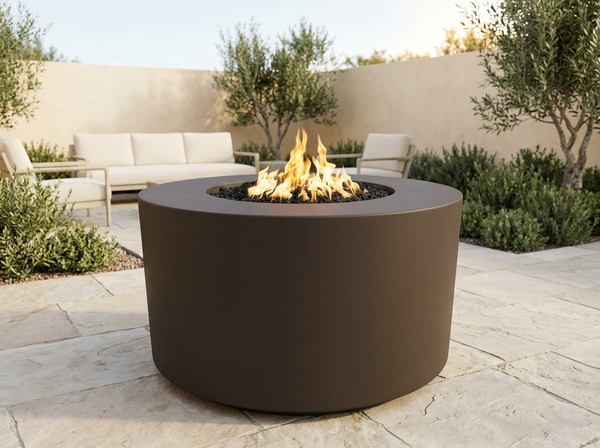 Florence Concrete Fire Pit Table | The Outdoor Plus — outdoor setting
