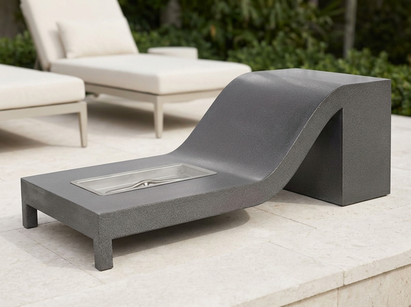 Alto Rectangle Powder Coat Steel Fire Pit Table | The Outdoor Plus — outdoor setting