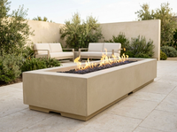 American Fyre Designs 72" Louvre Long Rectangle Gas Fire Pit — alternate view