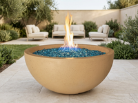 American Fyre Designs 36" Round Gas Fire Bowl — outdoor setting