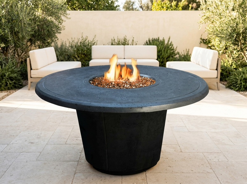 American Fyre Designs Cosmopolitan 48" Round Gas Fire Table — alternate view