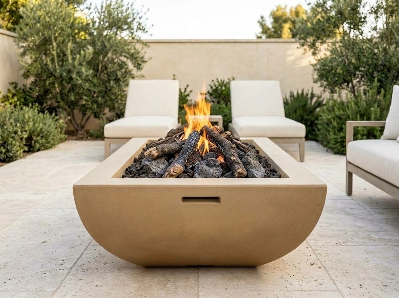 American Fyre Designs 36" Bordeaux Square Fire Bowl — alternate view