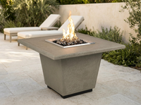 American Fyre Designs Cosmopolitan 36" Square Fire Table — outdoor setting