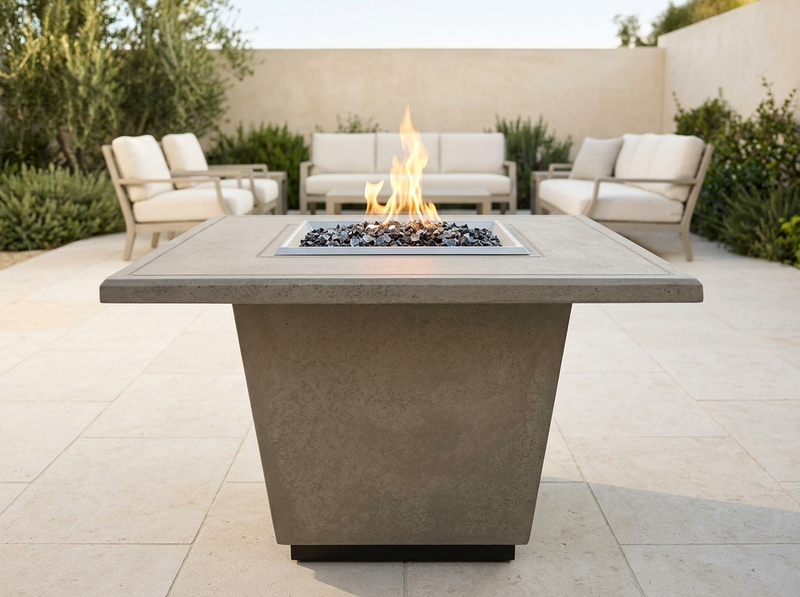 American Fyre Designs Cosmopolitan 36" Square Fire Table — alternate view