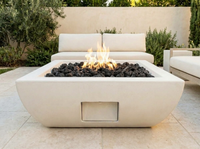 American Fyre Designs Bordeaux Petite 30" Square Fire Bowl — alternate view