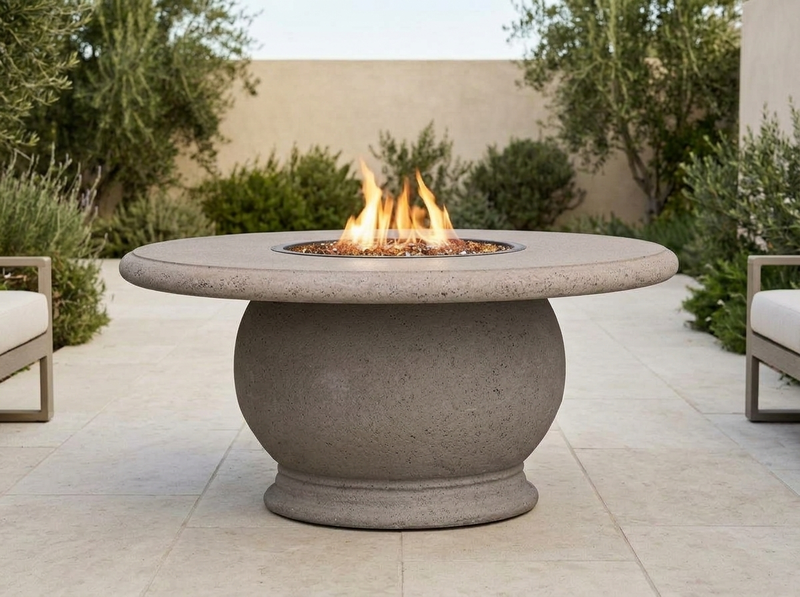 American Fyre Designs Amphora 48" Round Gas Fire Table — alternate view