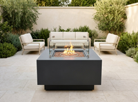 Fire Garden 44" Chat Table Gas Fire Pit - Graphite, Natural Gas — alternate view