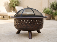 Oil Rubbed Bronze Fire Bowl — outdoor setting
