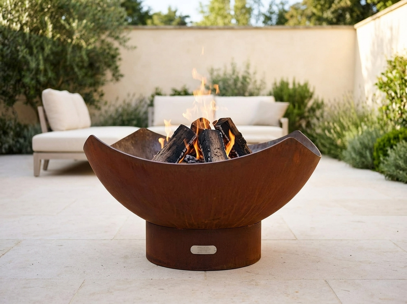Manta Ray Fire Pit — alternate view