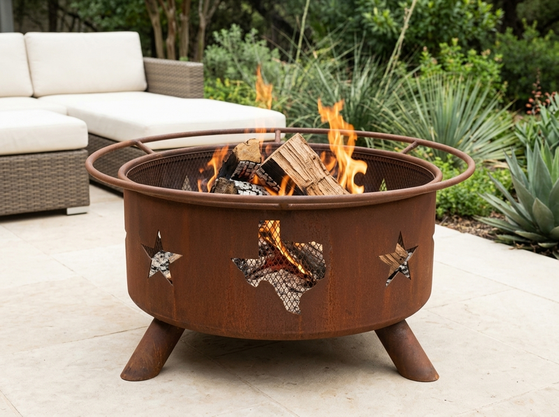Texas State & Stars — outdoor setting
