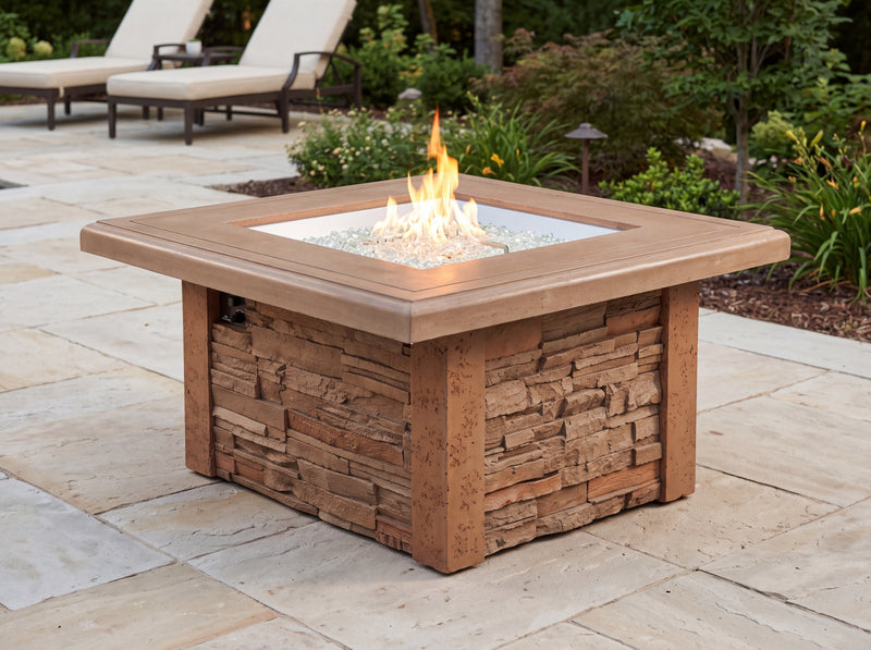 Sierra Square Fire Pit Table — outdoor setting