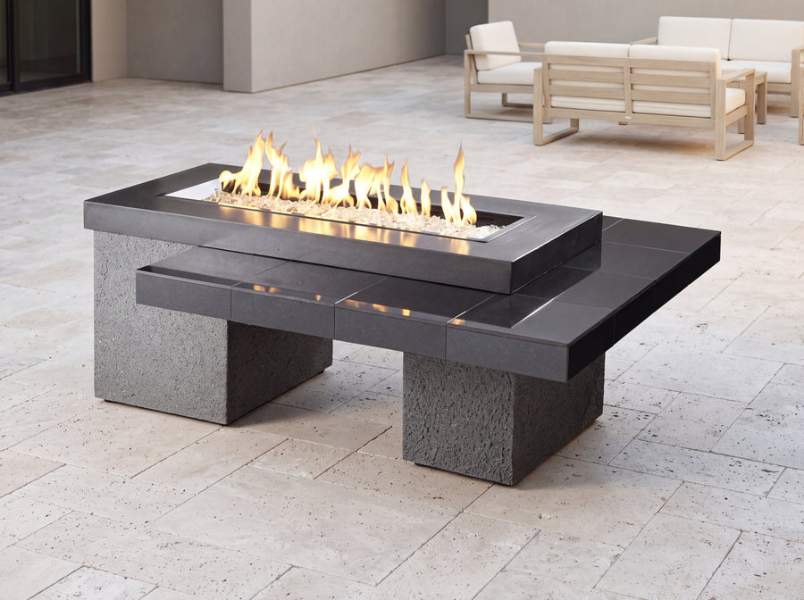 Uptown Black Manual Ignition Gas Fire Pit Table