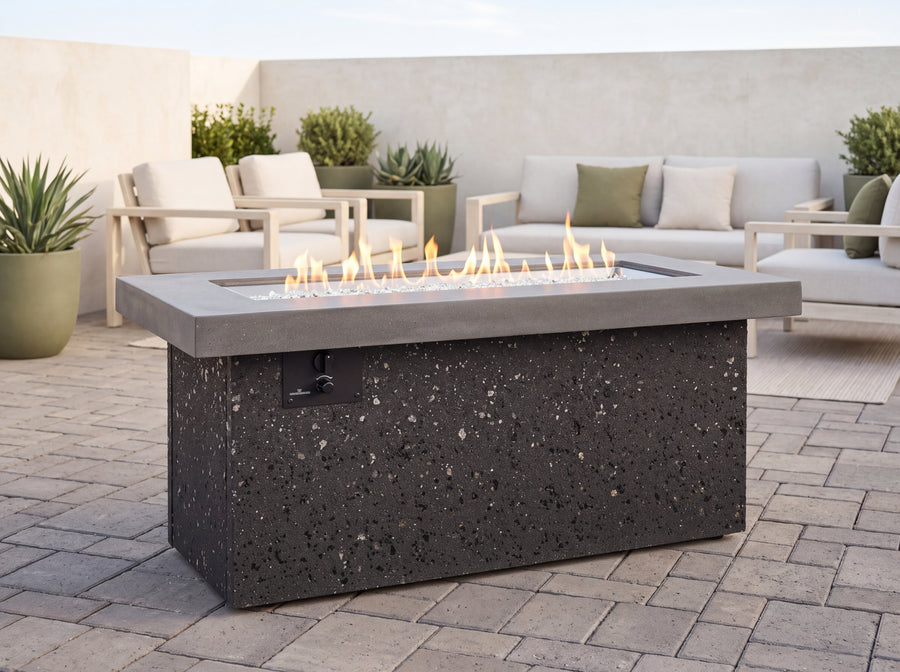 Key Largo Black Supercast Manual Linear Gas Fire Pit