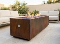Basa Fia Steel Gas Fire Pit — alternate view