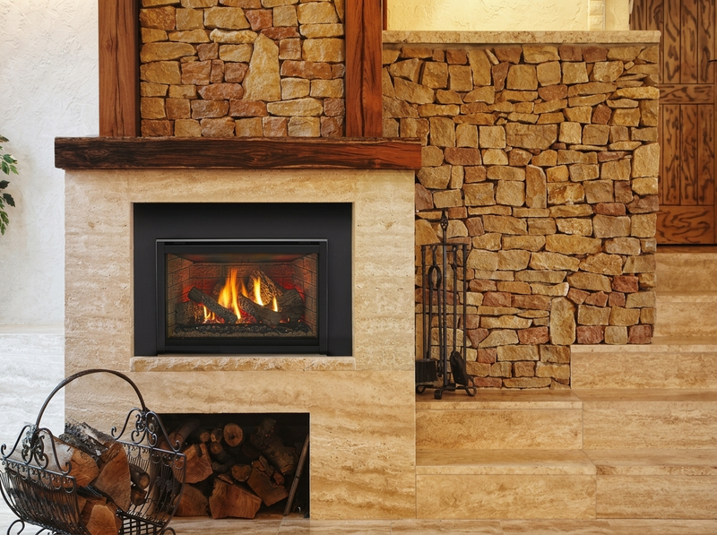 Majestic Trilliant 30" Direct Vent Gas Fireplace Insert — room setting. AI-assisted visualization; shown fronts, liners, media and surroundings may be optional.