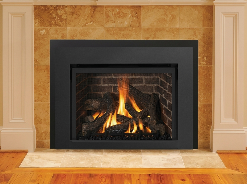 IronStrike Madison Park 34" Direct Vent Gas Fireplace Insert - Model MADISON PARK 34 — room setting. AI-assisted visualization; shown fronts, liners, media and surroundings may be optional.