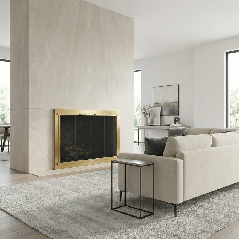 Heritage - Masonry Steel Fireplace Glass Doors | Custom
