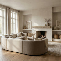 Rockface Stone Mantel Shelf with chiseled Limestone design in Turfway Tan finish